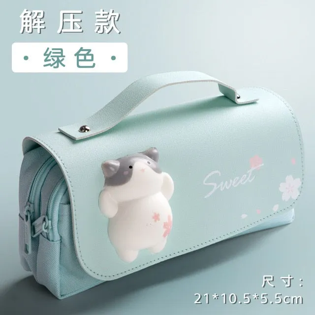 Sakura Cat Pencil Bag