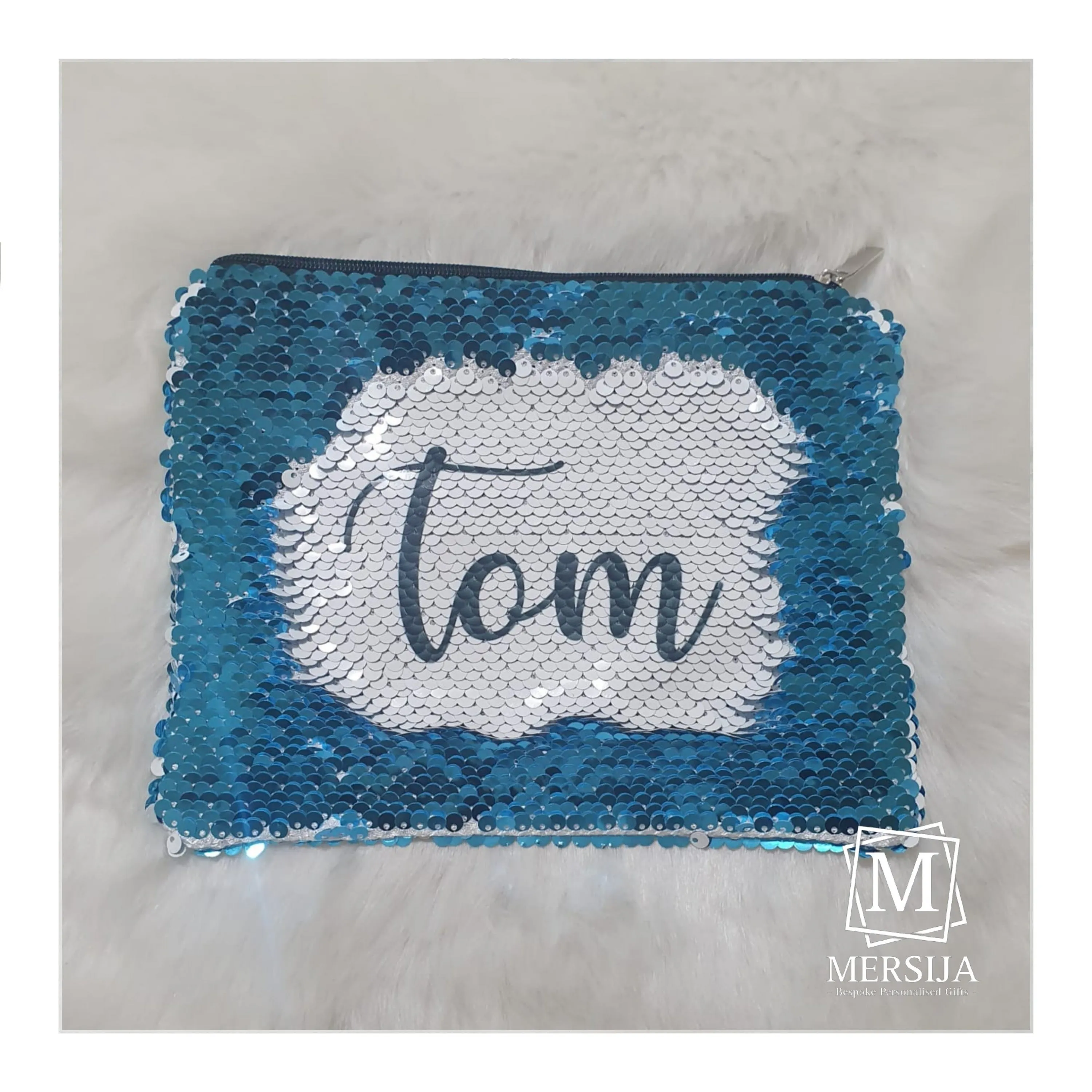 Sequin Cosmetic Personalised Pouch / Make Up Bag