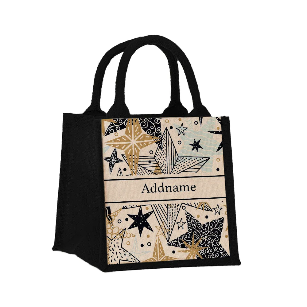 Starburst Jute Tote Bag