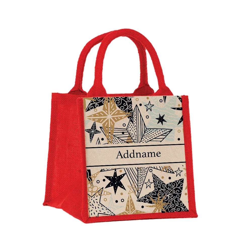 Starburst Jute Tote Bag