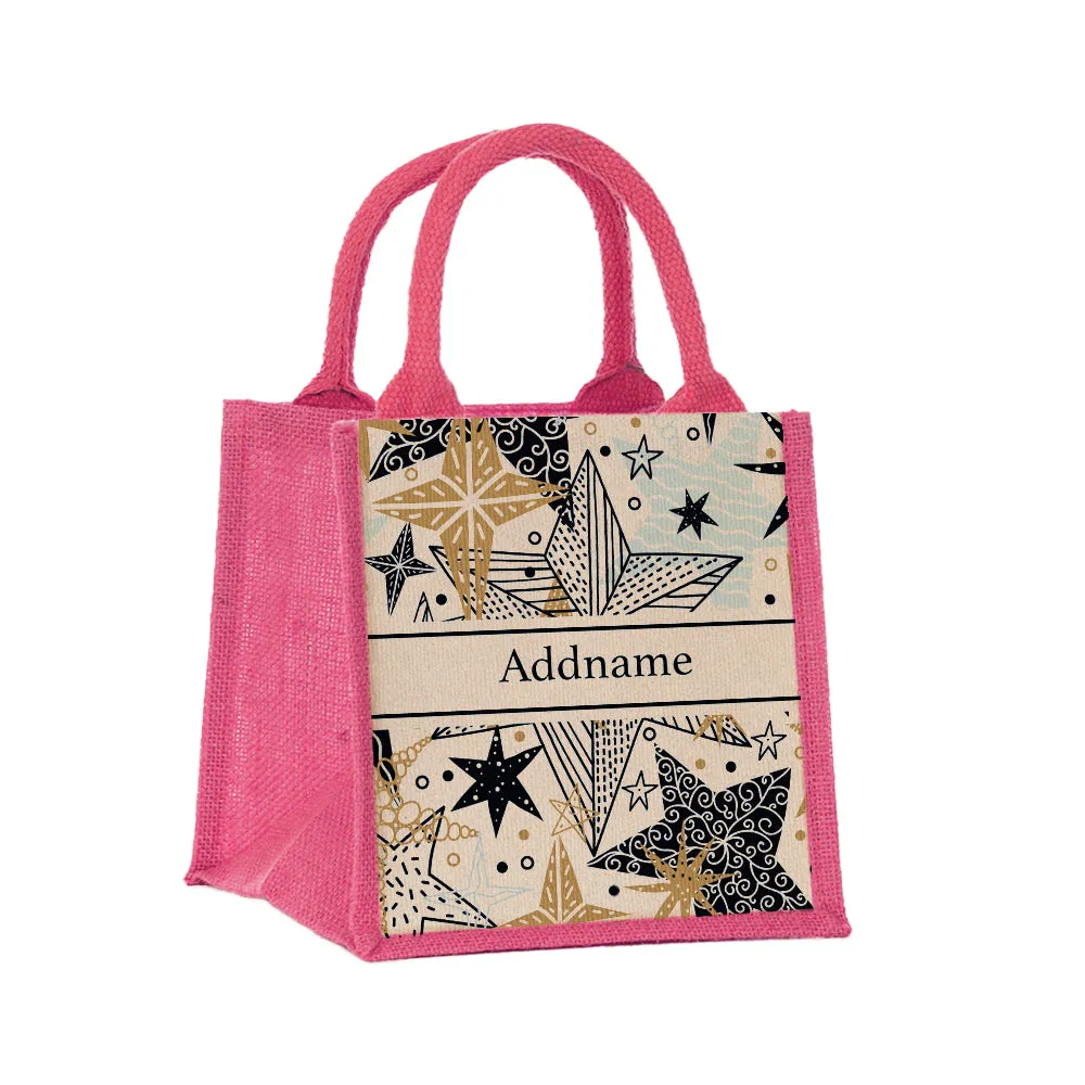 Starburst Jute Tote Bag