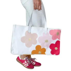 Summer Flower Canvas Tote