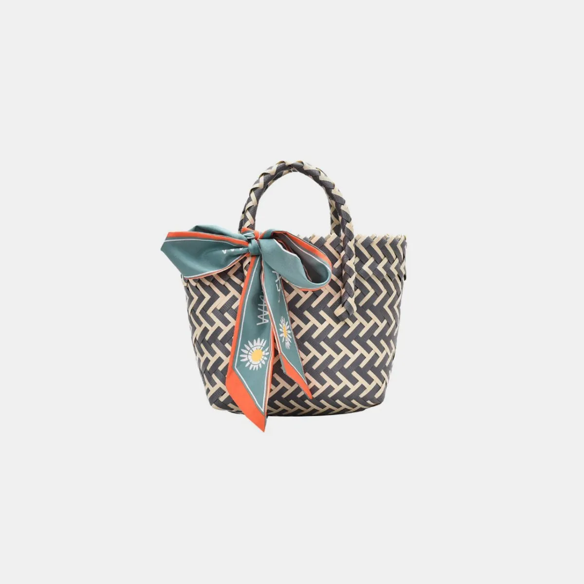 TEEK - Contrast Woven Ribbon Handbag