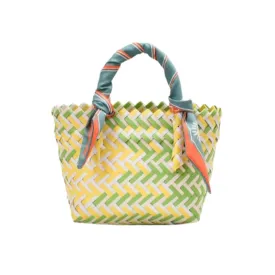 TEEK - Contrast Woven Ribbon Handbag