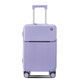 THE CLOWNFISH Polyester Hard Shell Spinner Trolley Bags For Travel | Suitcase For Travel | Cabin 8 Wheels Trolley Bags Luggage Bags | Trolly Bag -Lavender,60 Cm,Medium