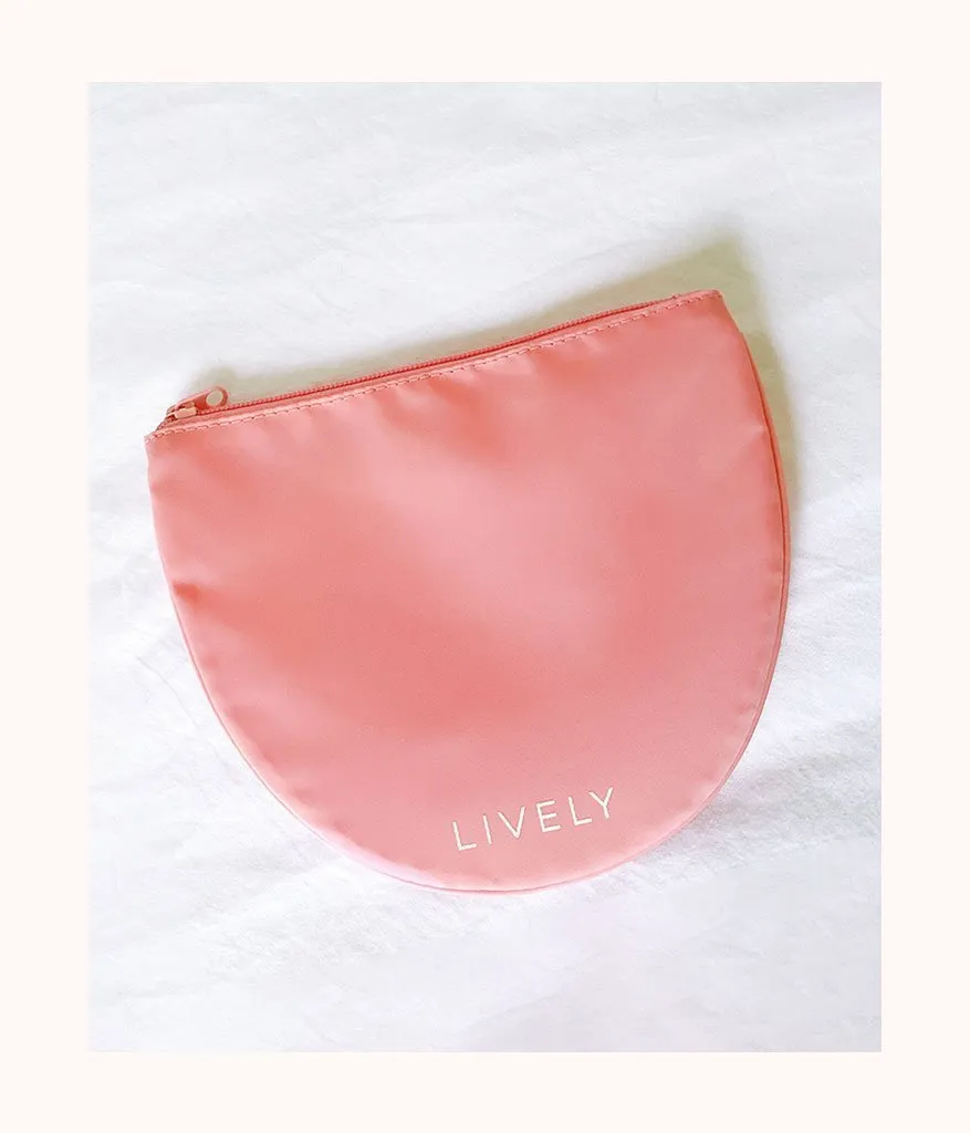 The Crescent Zip Pouch: Pink