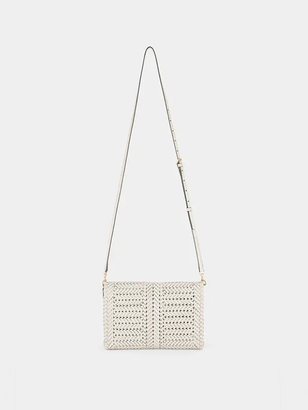 The Neeson Cross Body in Chalk Shiny Capra