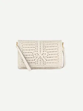 The Neeson Cross Body in Chalk Shiny Capra