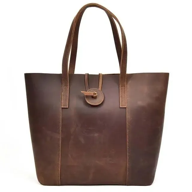 The Taavi Handcrafted Leather Tote Bag