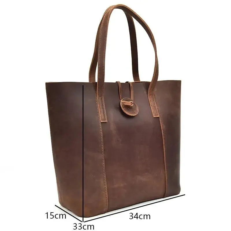 The Taavi Handcrafted Leather Tote Bag