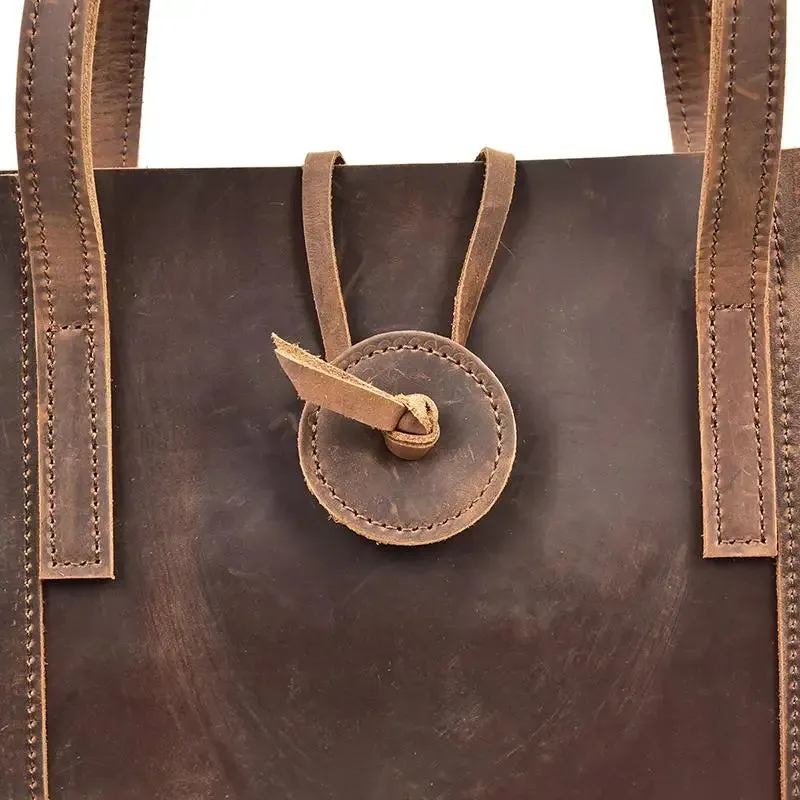 The Taavi Handcrafted Leather Tote Bag