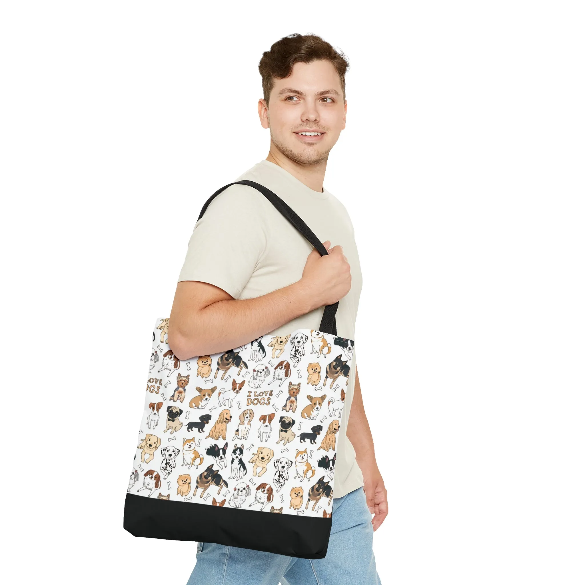 Tote Bag - AOP - I Love Dogs