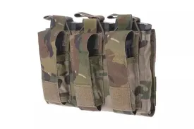 Triple Open Top Pouch for M4/M16   Pistol Magazines - Multicam