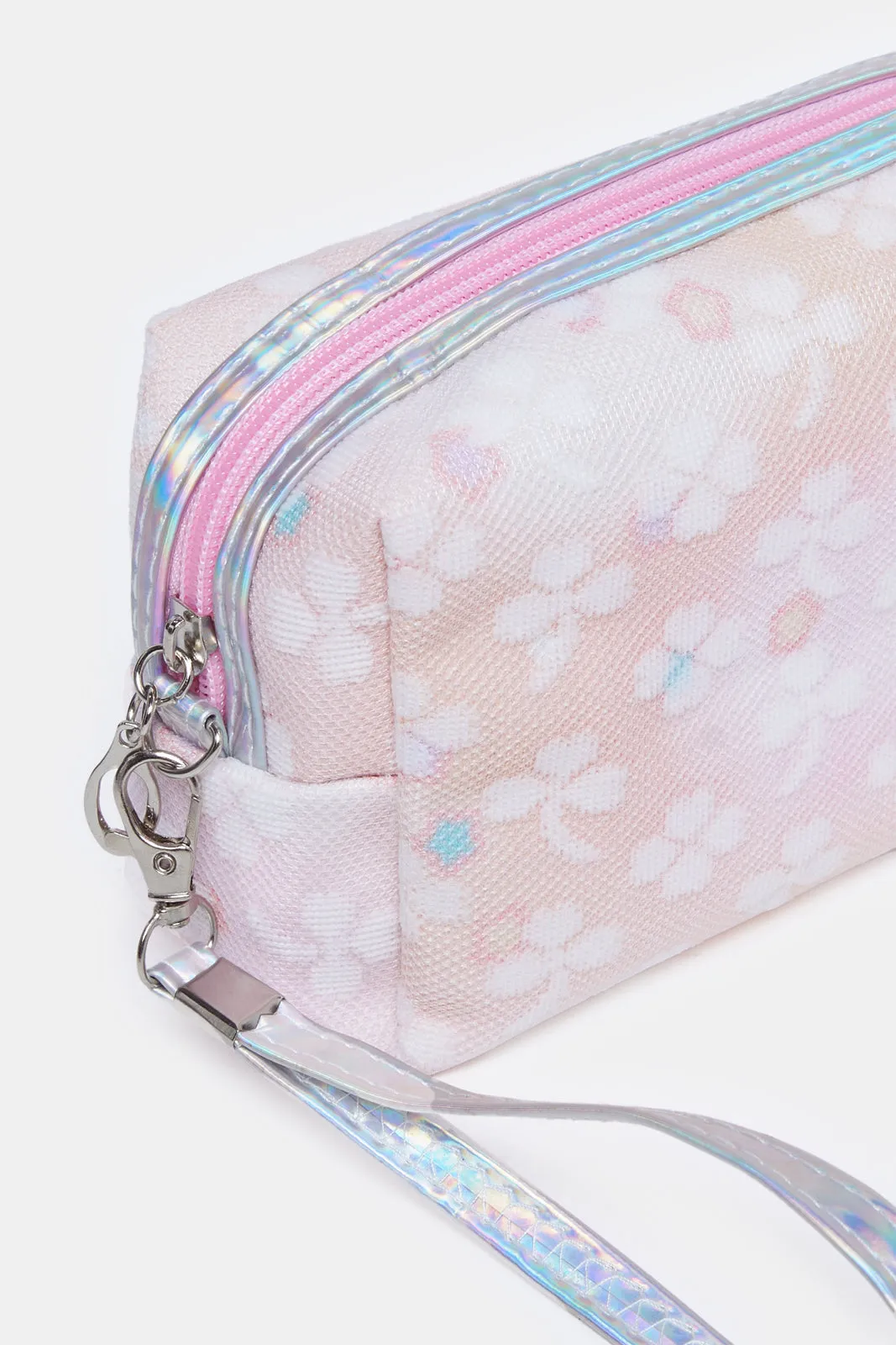 Women Pink Floral Printed Pouch